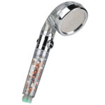 Wasserspar-Duschbrause mit bioaktiven Filtersteinen und 3 Strahlarten