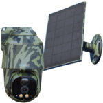 4G PT Dome Überwachungskamera mit Solarmodul, camouflage 4G PT Dome Überwachungskamera mit Solarmodul, camouflage