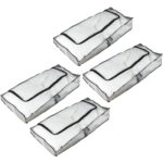 4er-Set Unterbettkommode, transparent, 102 x 45 x 15 cm