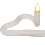 Flexible LED-Kerze mit Flackereffekt, weiss, Akkubetrieb