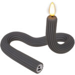 Flexible LED-Kerze mit Flackereffekt, anthrazit, Akkubetrieb Flexible LED-Kerze mit Flackereffekt, anthrazit, Akkubetrieb
