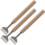 3er-Set Teleskop-Rückenkratzer mit Holz-Griff, 17 – 52 cm