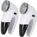 2er-Set Fusselentferner mit Auffangbehälter, batteriebetrieben