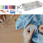 56-teiliges Nähset in transparenter Aufbewahrungsbox