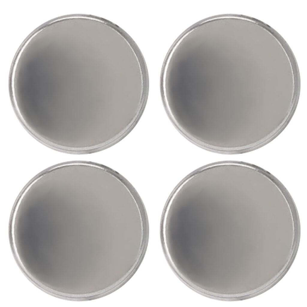 Tafelmagnet-Set, 4 Stück, Ø 2cm, silber