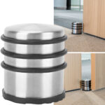 Tür-Stopper aus Edelstahl mit Anti-Rutsch-Boden und Gummiringen