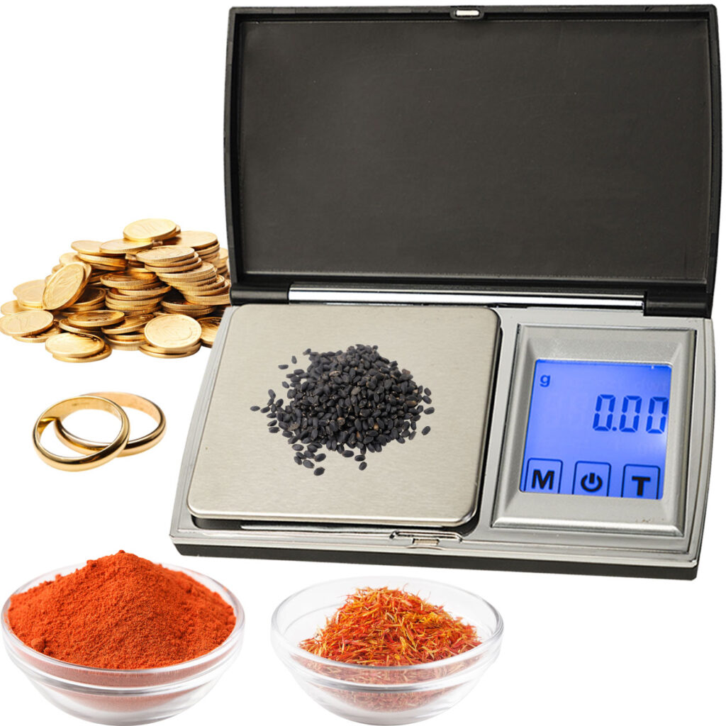 Präzise Digitale Taschen-Feinwaage mit Touch-Display, 500g/0.01g