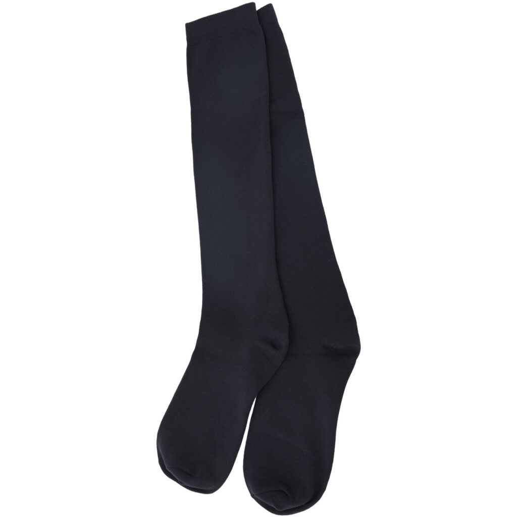Reise-Kniestrümpfe mit Stützfunktion, schwarz, 1 Paar, Grösse L (43 – 47)