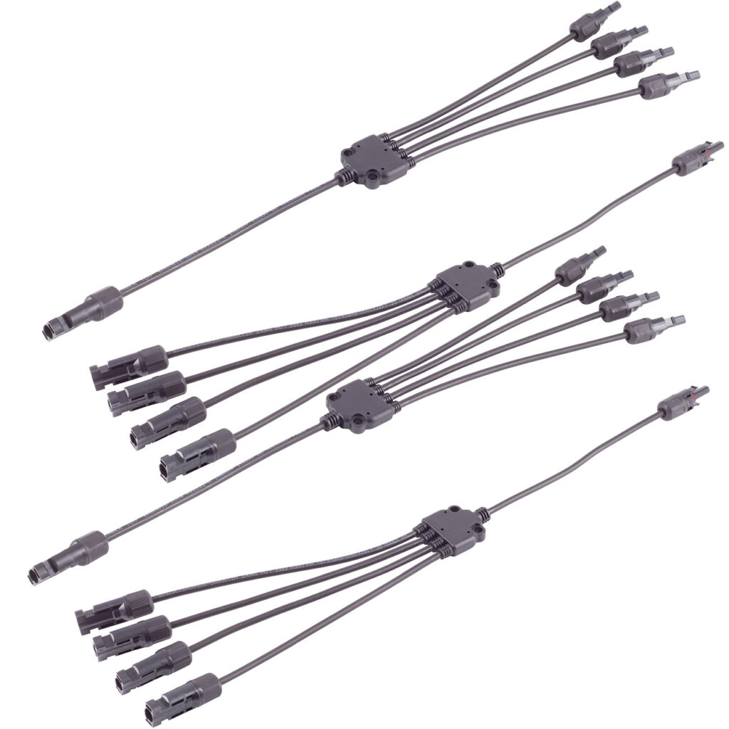 2er-Set PV4 T-Adapterkabel, 4mm², 4/1, (paar)
