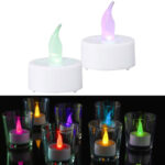 Flackerndes LED-Teelicht mit Farbwechsel, 2 Stück, inkl. 6h Timer, Ø 4cm
