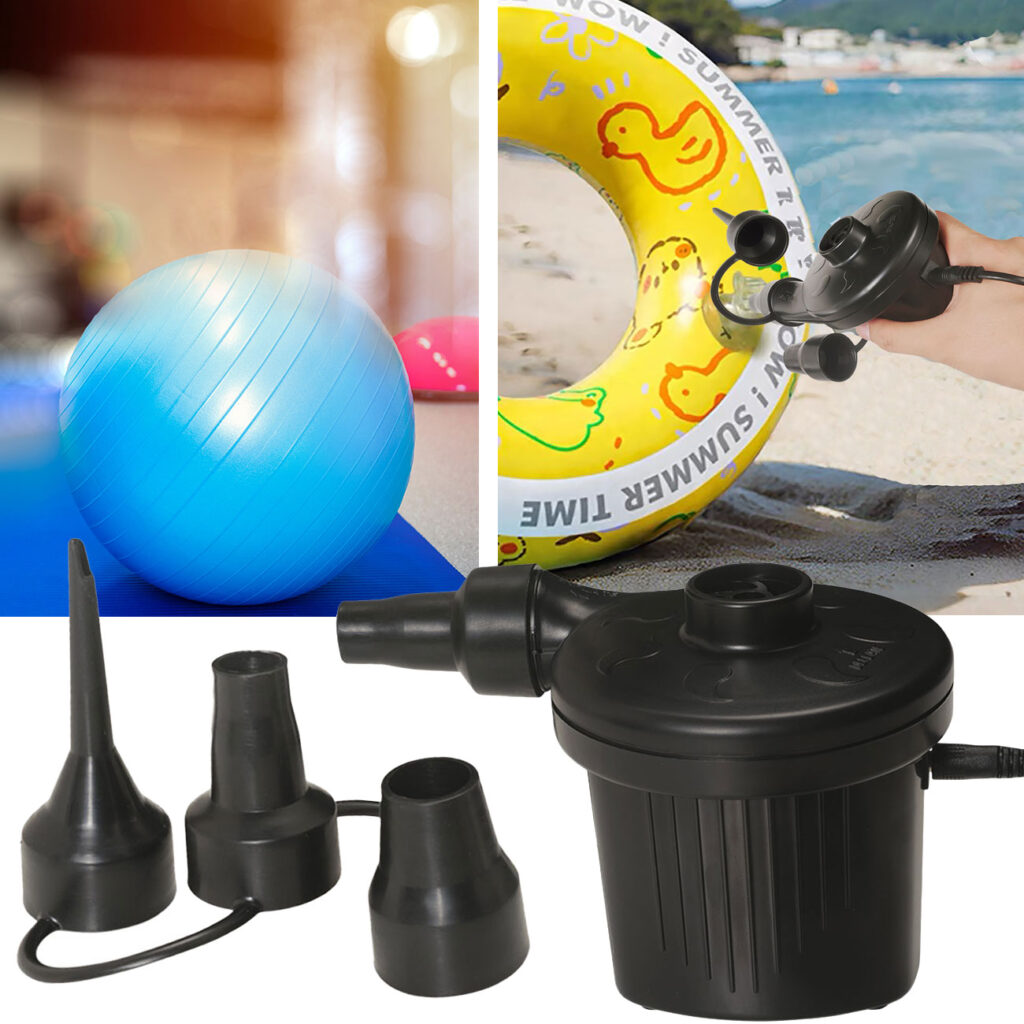 Elektrische Luftpumpe mit 3 Luftdüsen, 12 V / 230 V, 50 W