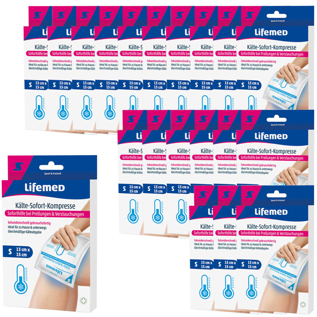 20er-Set Sofort-Kältekompresse für Reisen & Sport, 15 x 13 cm