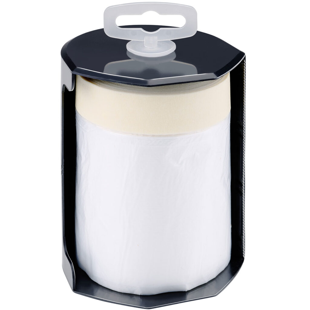 Abdeckfolie mit Klebeband auf Abroller, 33 x 0,55 m