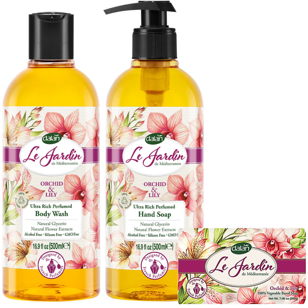 Luxus Seifenset Orchidee und Lilie