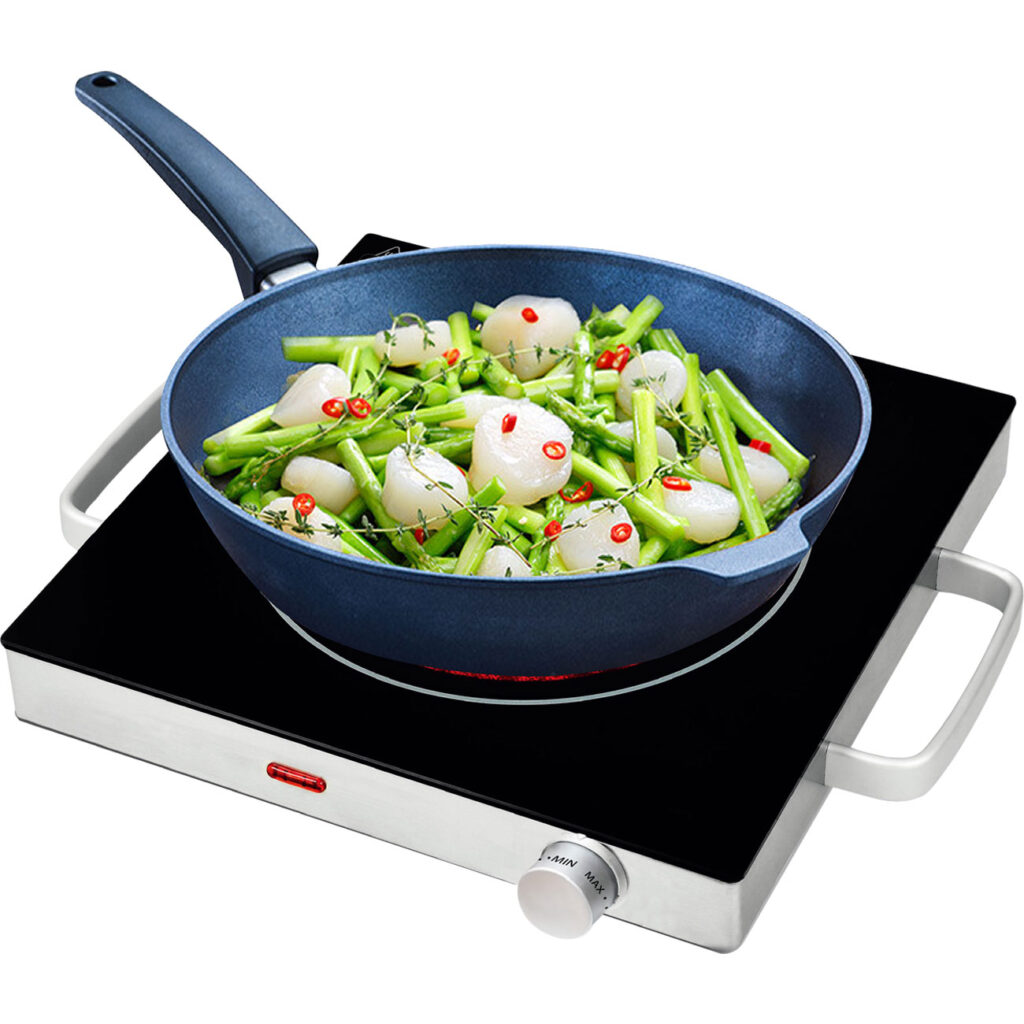 Mobile Glaskeramik-Kochplatte mit Infrarot-Wärme, Ø 20 cm, 2.000 Watt