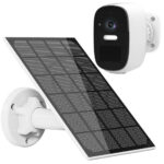 SmartLife Überwachungskamera, 4MP Quad HD, 120° Weitwinkel, inkl. 3 Watt Solarpanel