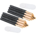 20er-Set Wachsfackeln mit Holzgriff und Handschutzteller, Brenndauer ca. 90 min, schwarz 20er-Set Wachsfackeln mit Holzgriff und Handschutzteller, Brenndauer ca. 90 min, schwarz