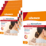 5er-Set Nacken-Wärmepflaster mit 8h Wirkung, 23 x 9 cm, weiss