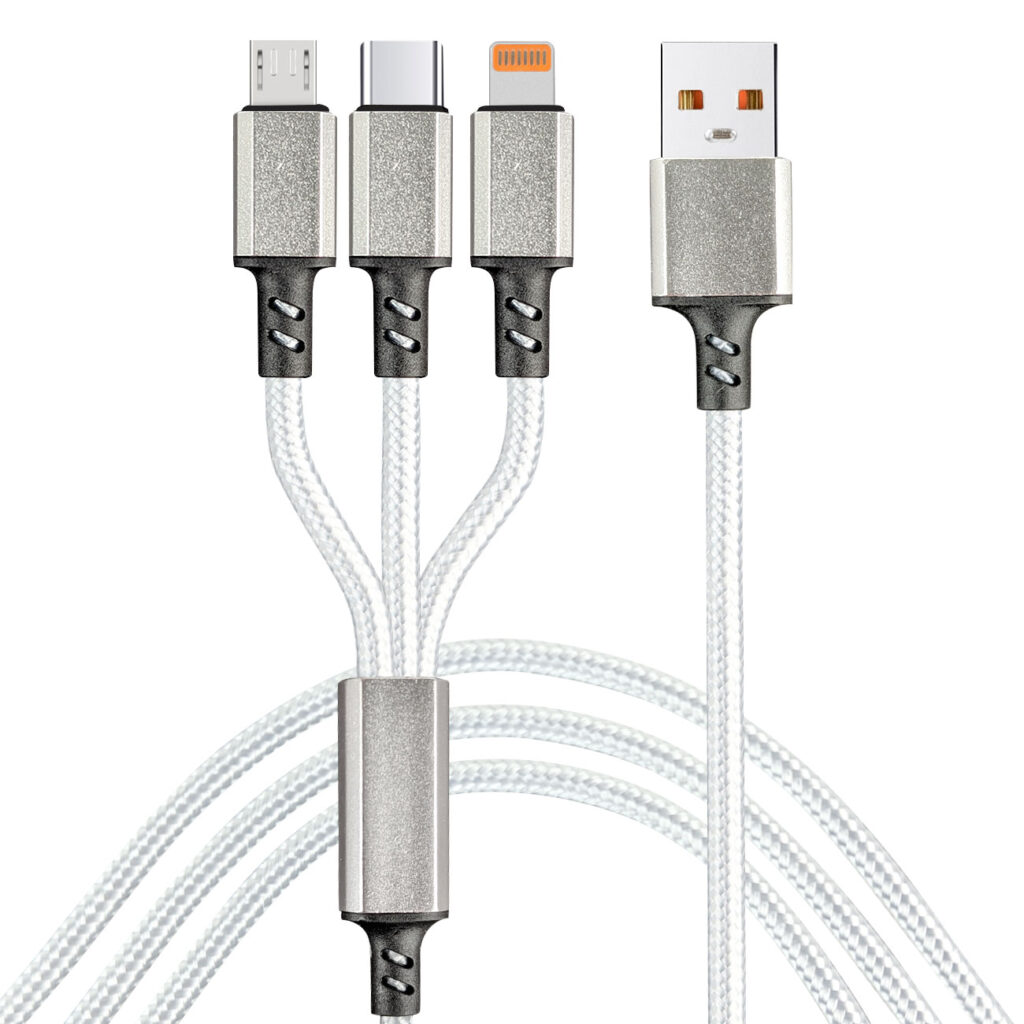 3in1 Universal USB-Schnellladekabel, 25 W, 120cm