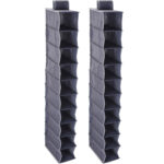 2er-Set Schrank-Hängeregal, für Kleidung, Schuhe etc., 10 Fächer