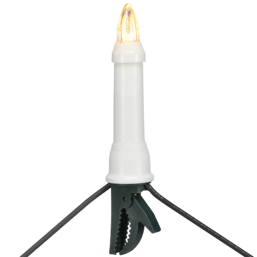 LED Weihnachtsbaum Kerzen Lichterkette für Innen und Aussen, 30 LED-Kerzen, weiss, 11,6 m