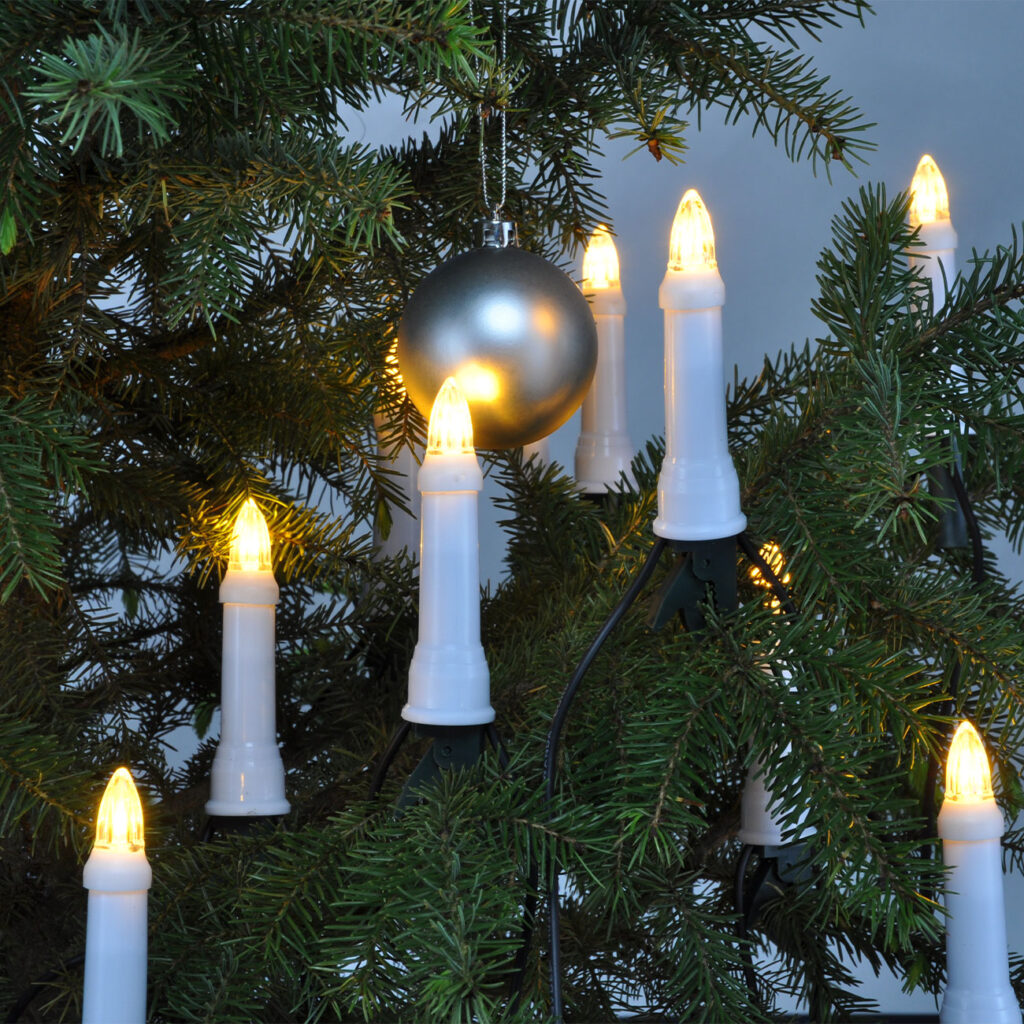 2er-Set 30 LED Weihnachtsbaum Kerzen Lichterkette für Innen & Aussen, weiss, 11,6 m
