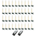 40 kabellose LED-Weihnachtsbaum-Kerzen mit Fernbedienung, Timerfunktion, weiss 40 kabellose LED-Weihnachtsbaum-Kerzen mit Fernbedienung, Timerfunktion, weiss