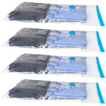 4er-Set Vakuum-Beutel mit Clip-Verschluss, 2 Grössen