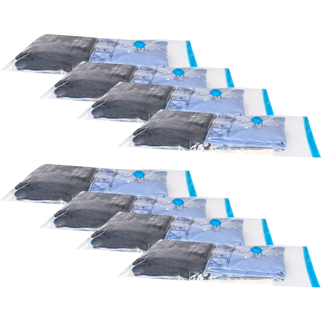 8er-Set Vakuum-Beutel mit Clip-Verschluss, 2 Grössen