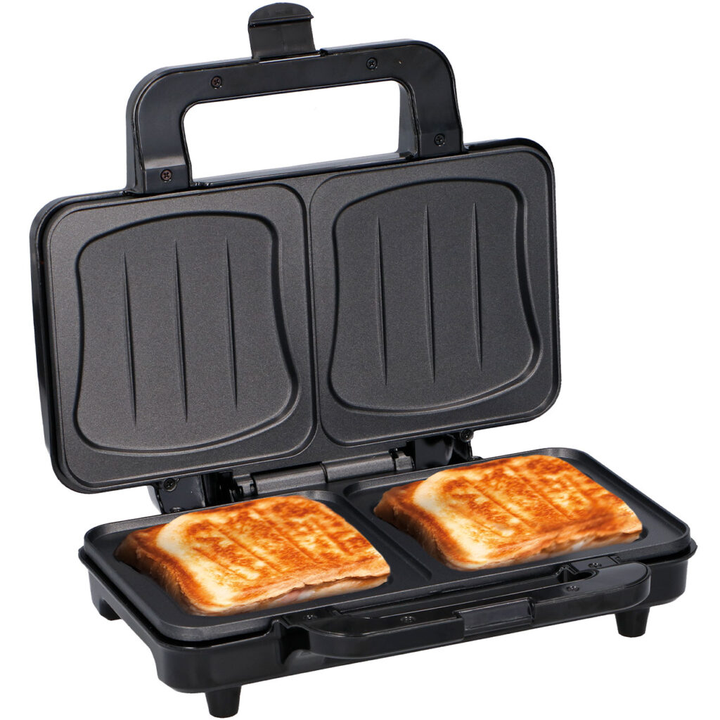 XL Sandwichmaker, schwarz-silber, 900W XL Sandwichmaker, schwarz-silber, 900W