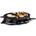 Raclette-Grill mit Grillplatte, 8 Personen, 1200 W