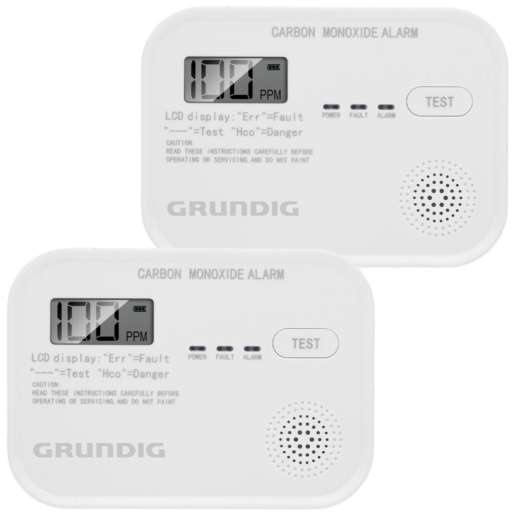 2er-Set Kohlenmonoxid-Melder mit LCD-Display