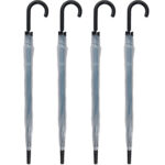 4er-Set Regenschirm, transparent, Ø 100 cm