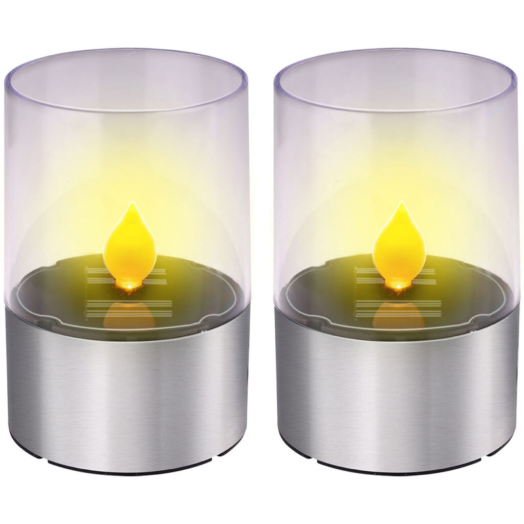 2er-Set Solar-Kerzenleuchte, Ø 7,5 cm 2er-Set Solar-Kerzenleuchte, Ø 7,5 cm