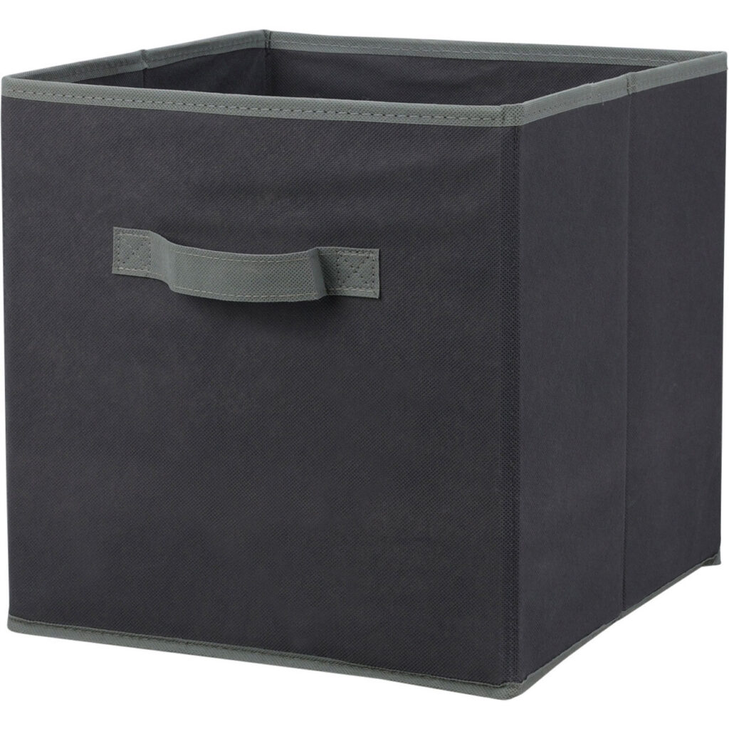 Aufbewahrungsbox mit Henkel, faltbar, 30 x 30 x 30 cm, schwarz