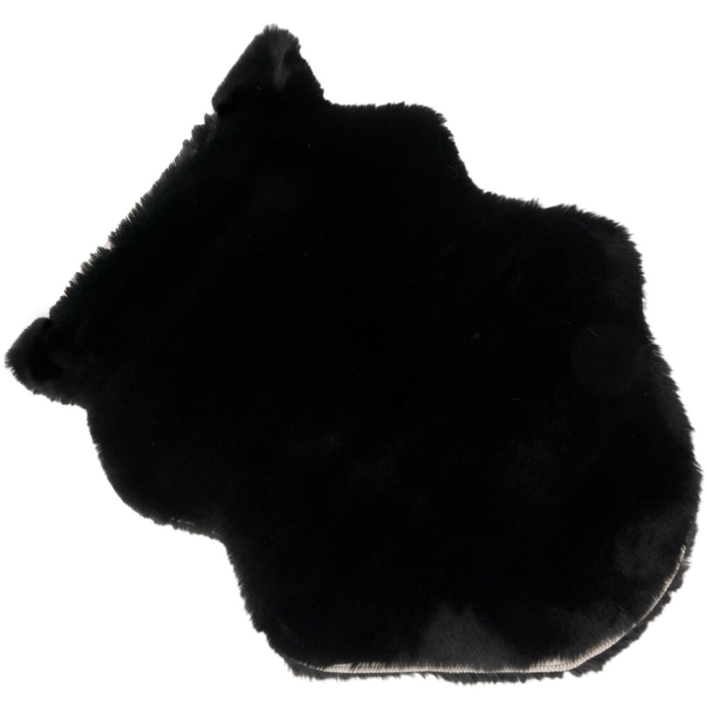 Grosses Kuschelfell aus Kunstfell & Wildlederimitat, schwarz, 180 x 60 cm