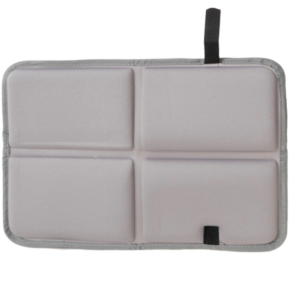 Thermositzkissen, wasserabweisend und faltbar 38 x 28 cm, grau