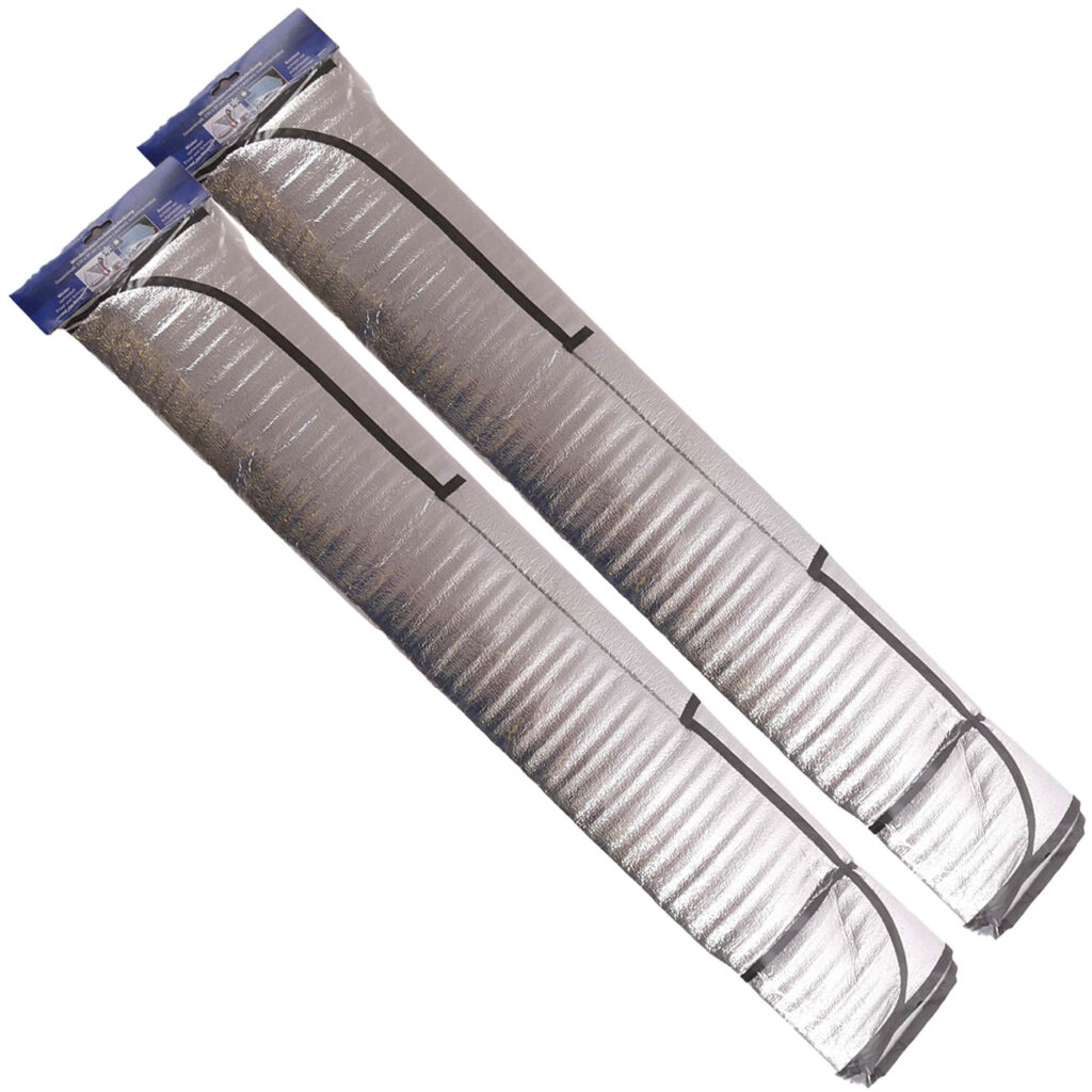 2er-Set Windschutzscheibenabdeckung mit Laschen, 180 x 97 cm, faltbar