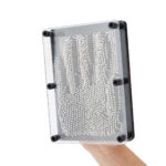 3D Nagelbild, schwarz/silber