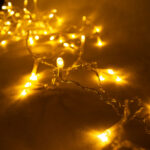 2er-Set LED Lichtervorhang mit 8 Lichtmodi, warmweiss, 1,5 x 1,3 m, IP44