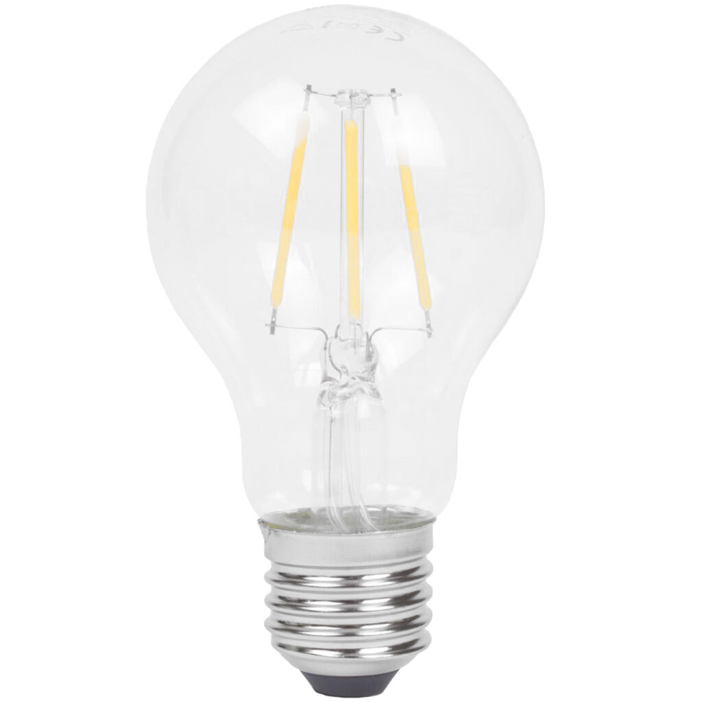 LED-Filament-Lampe, A60, E27, 400 lm, 4 W, 2500 K, warm-weiss