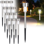12er-Set Mini-Solar-Wegeleuchten mit Dämmerungssensor und Erdspiess 12er-Set Mini-Solar-Wegeleuchten mit Dämmerungssensor und Erdspiess