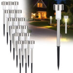 18er-Set Mini-Solar-Wegeleuchten mit Dämmerungssensor und Erdspiess