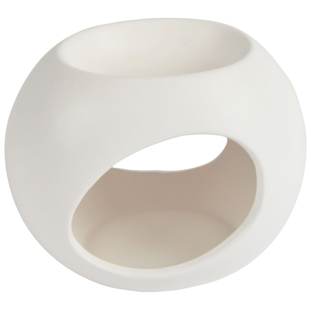 Duftlampe aus Keramik, weiss, Ø 13 cm