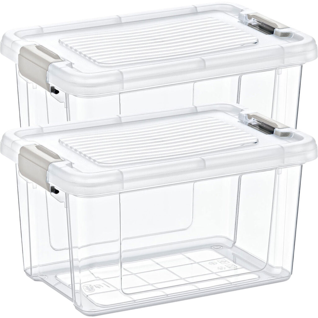 2er-Set Vorratsbox, 1250ml, transparent