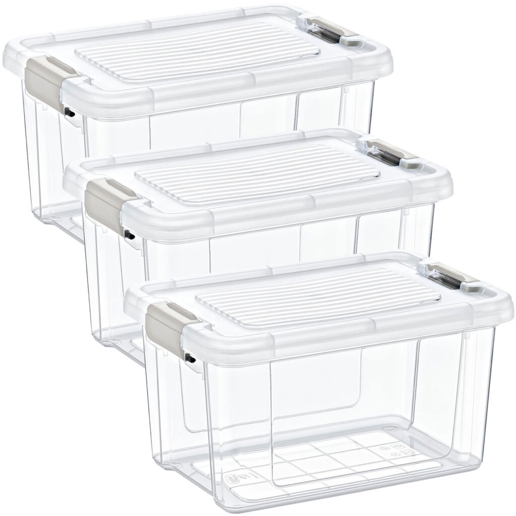 3er-Set Vorratsbox,1250ml, transparent