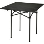 Campingtisch mit rollbarer Tischplatte, schwarz