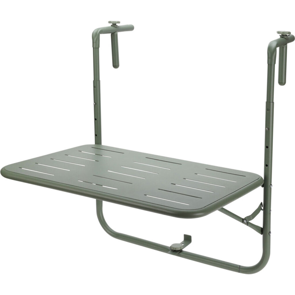 Balkonhängetisch aus Metall, grün, 60 x 40 cm Balkonhängetisch aus Metall, grün, 60 x 40 cm