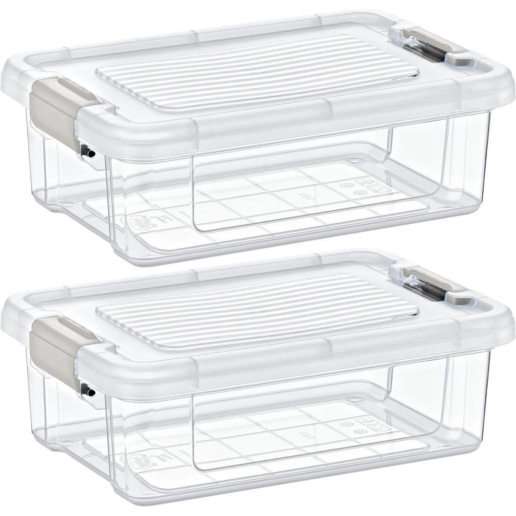 2er-Set Vorratsbox, 1,5 l, transparent