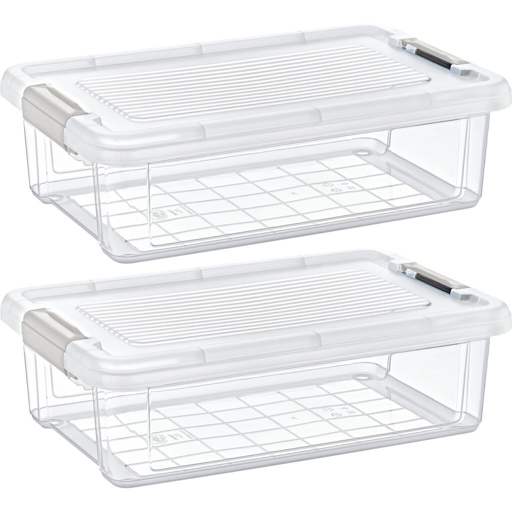 2er-Set Vorratsbox, 6 l, transparent